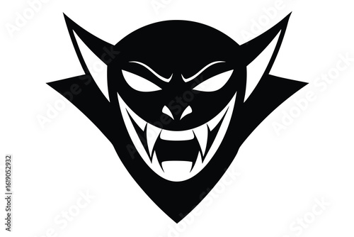 vampire grin vector icon