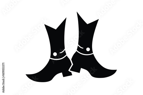 witch boots vector icon
