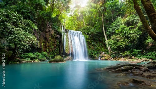 waterfall in the tropical forest
