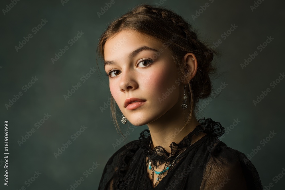 Studio depiction of a young woman Studio depiction of a young woman