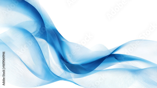 Blue Abstract Template on White Background

