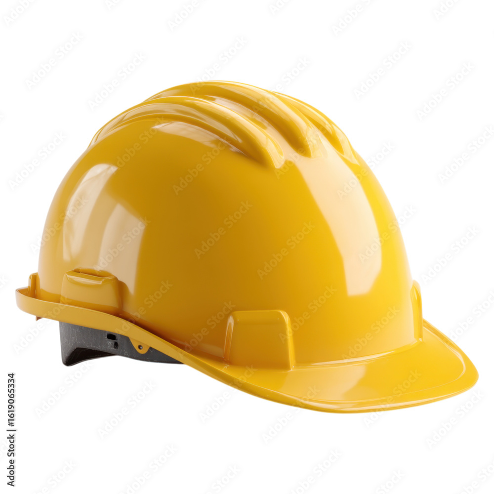 Fototapeta premium Photorealistic 3D Render of Yellow Hard Hat Suitable for Safety Use