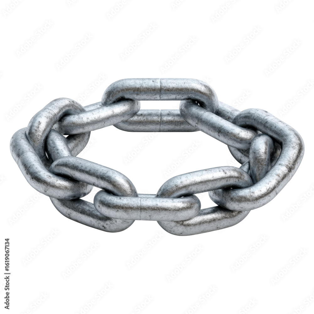 Fototapeta premium Highly Realistic Heavy Duty Chain Link for Lifting Applications