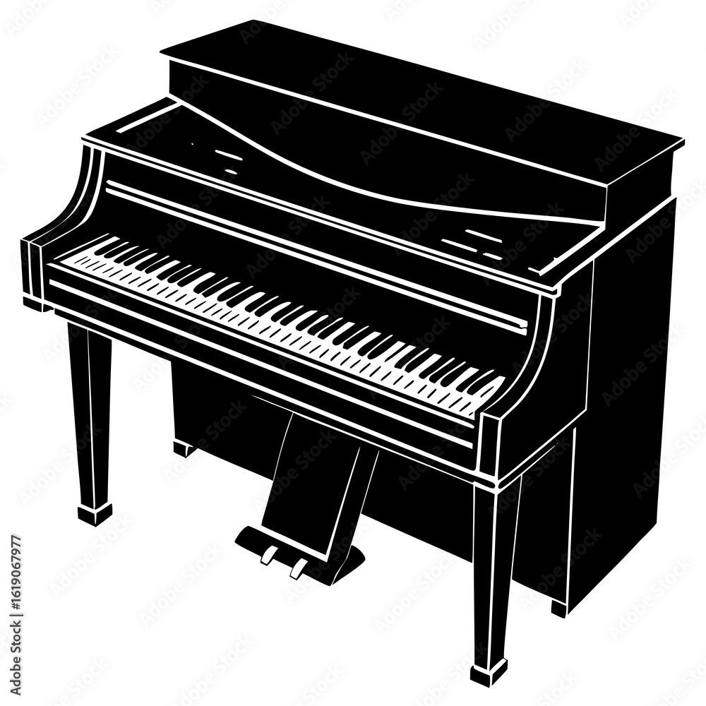 Minimalist Celesta Silhouette Vector Icon | Clean Keyboard Percussion Minimalist Celesta Silhouette Vector Icon | Clean Keyboard Percussion