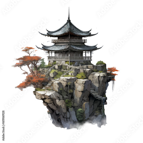 chinese temple in the park