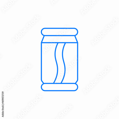 canned sparkling drink icon sign vector