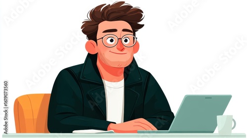 A diligent data protection officer analyzes compliance at their desk, focused on safeguarding sensitive information.