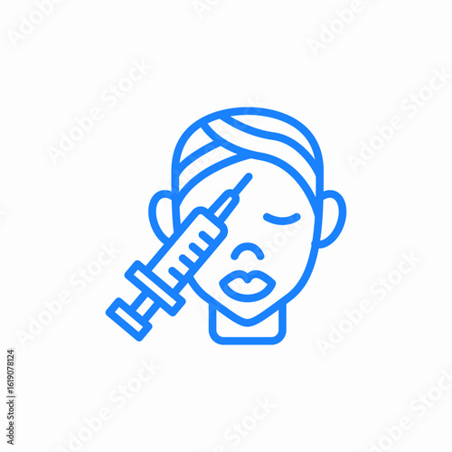 botox injection icon sign vector