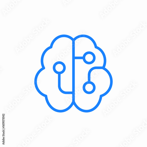 brain functions connections icon sign vector
