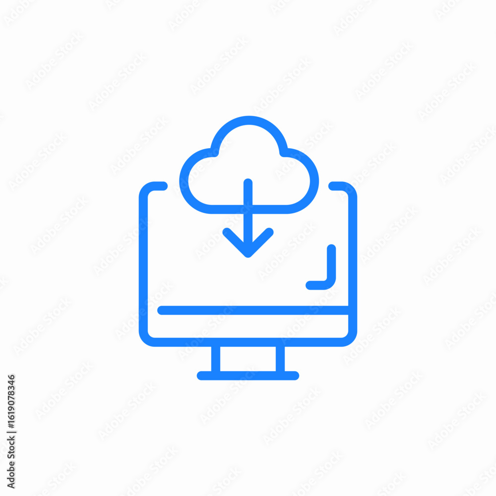 Obraz premium cloud upload icon sign vector