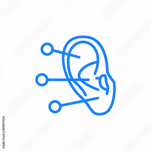 ear acupuncture icon sign vector
