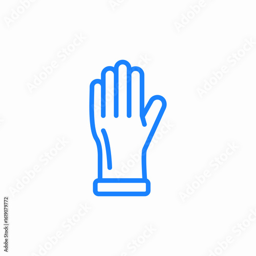 gloves hand icon sign vector