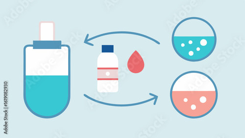 Enhanced Efficacy A diagram comparing traditional skincare absorption with nanoencapsulated absorption showcasing the efficiency of the latter.