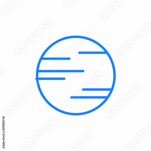 blue horizontal line icon sign vector