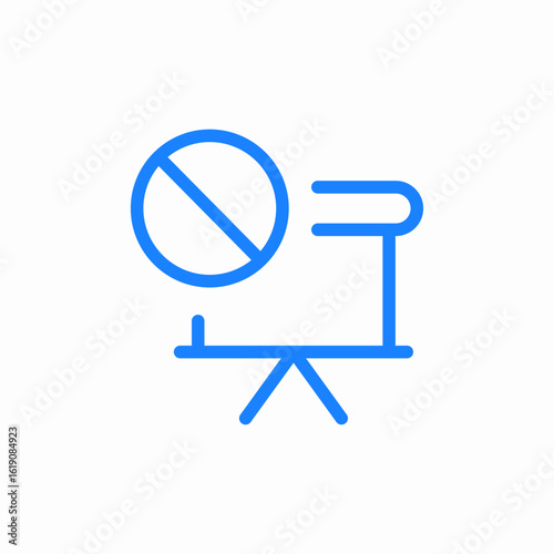 canceled presentation icon sign vector