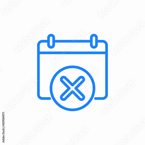 cancelled day icon sign vector