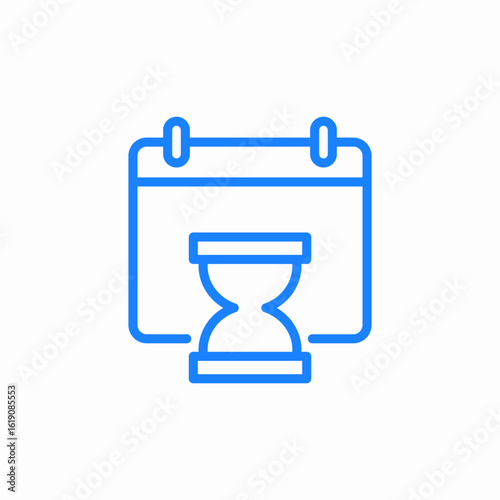 deadline calendar icon sign vector