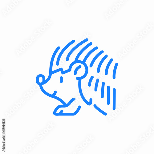 hedgehog animal icon sign vector