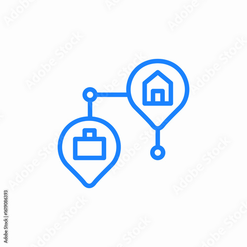 home work locations icon sign vector