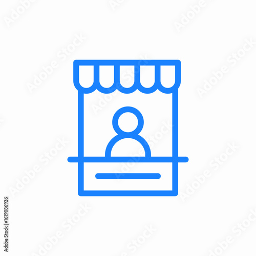 market stall icon sign vector