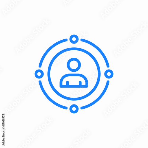 user network access icon sign vector