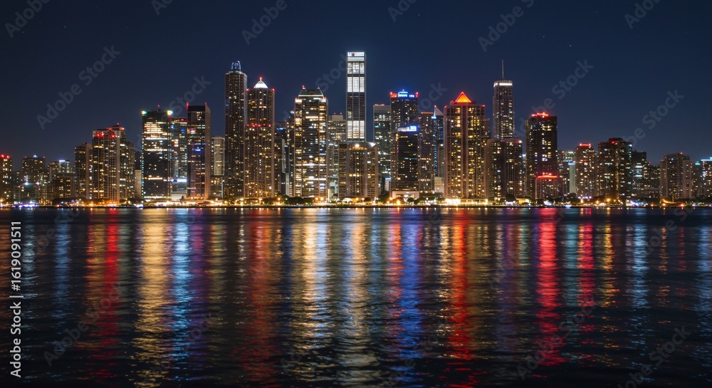 Obraz premium a city at night