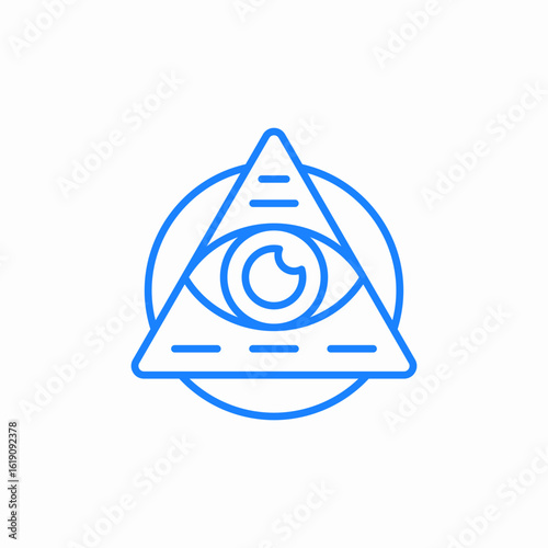 all seeing eye icon sign vector