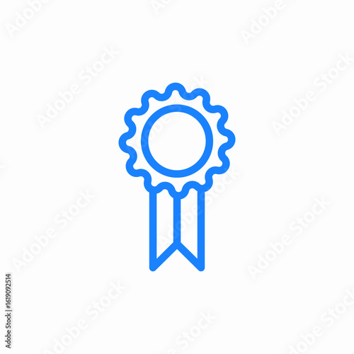 award badge of distinction certificate quality guarantee icon sign vector