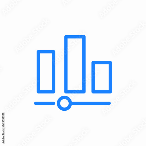 bar chart histogram statistics analytics icon sign vector