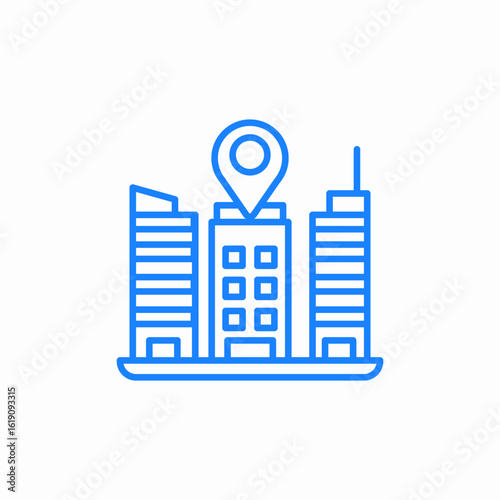 city location pin icon sign vector