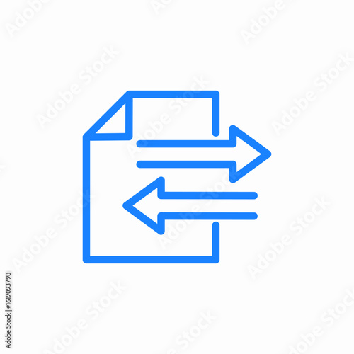 data transfer file synchronization information exchange icon sign vector