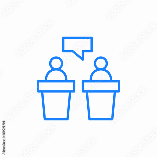 debates discussion negotiations public speech icon sign vector