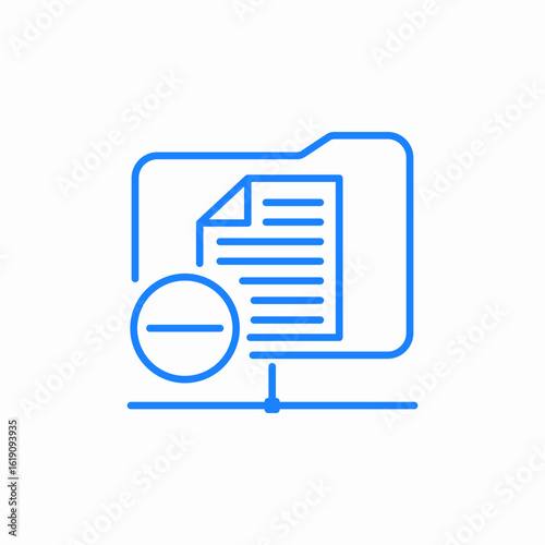 delete file icon sign vector