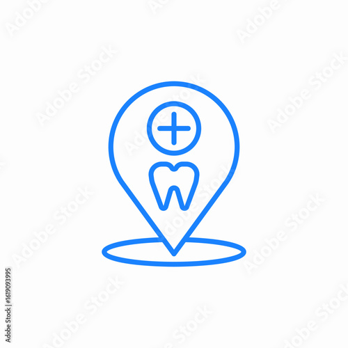 dental location icon sign vector
