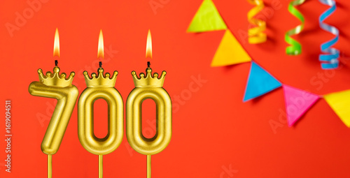 Number of followers or likes - Candle number 700