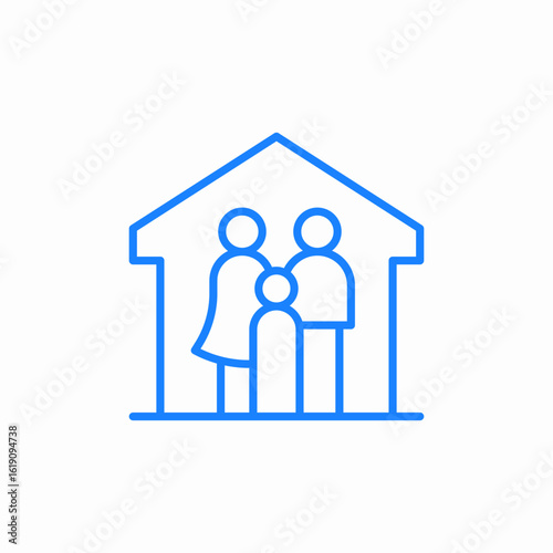 family home icon sign vector