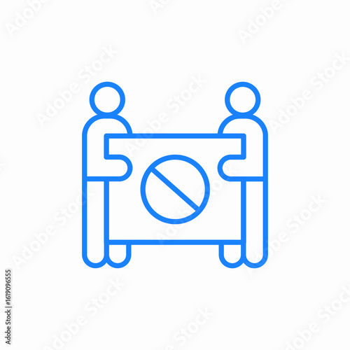joint protest expression of collective dissent icon sign vector