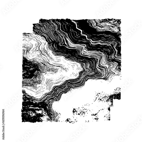 Abstract black and white texture grunge pattern design lines art graphic background illustration vector artwork image