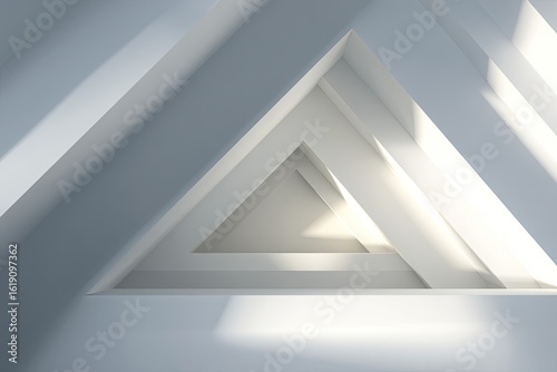 Wallpaper Mural Abstract geometric shapes in light and shadow Torontodigital.ca