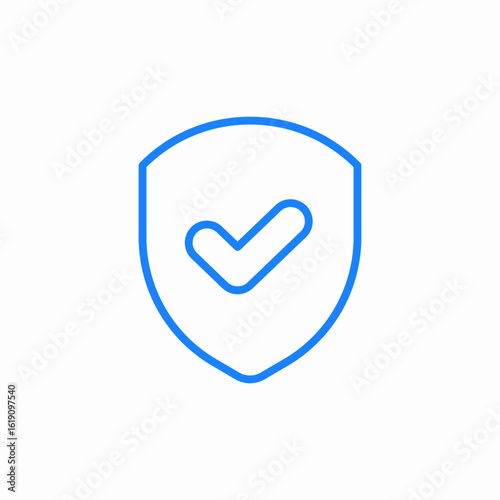 shield confirmed security verified protection guaranteed security icon sign vector