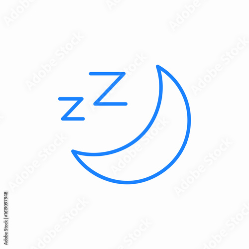sleep night do not disturb mode icon sign vector