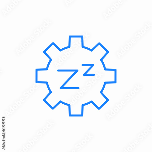 sleep settings mode parameters management icon sign vector