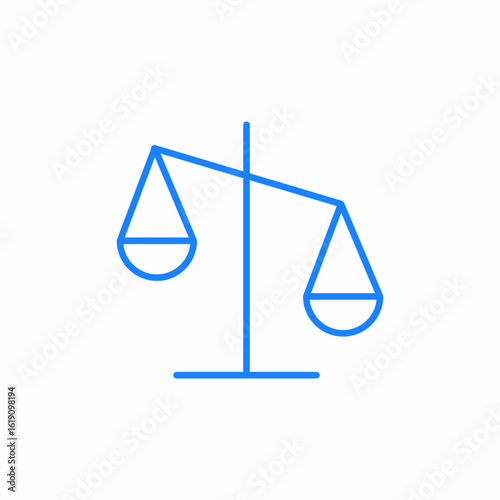 unbalanced scales icon sign vector