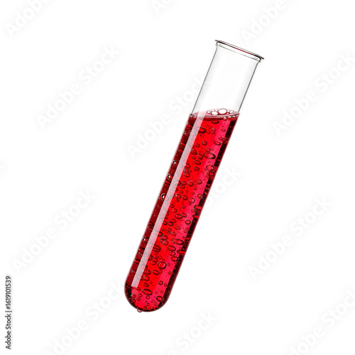 test tube with red liquid