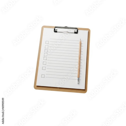 clipboard with blank paper