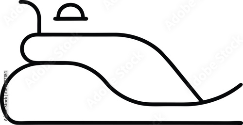 sledding-hill-icon on transparent background