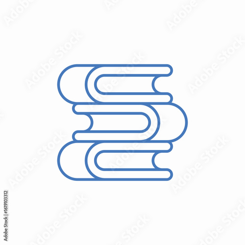 books threebook icon sign vector