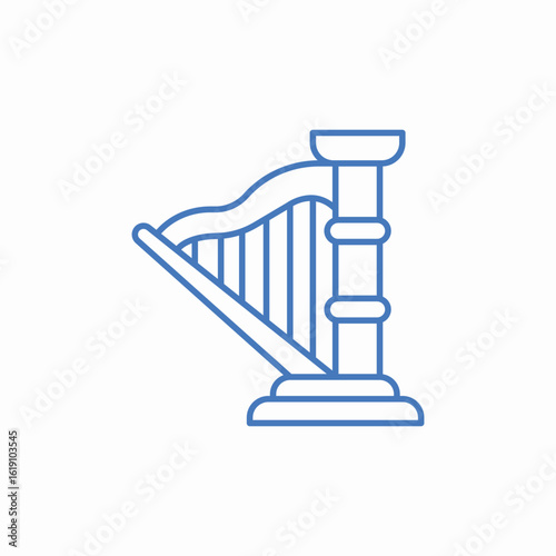 classical music harp icon sign vector