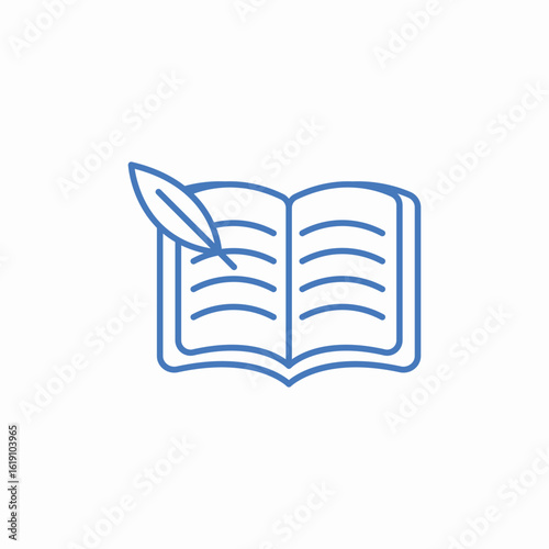 creative writing literature icon sign vector