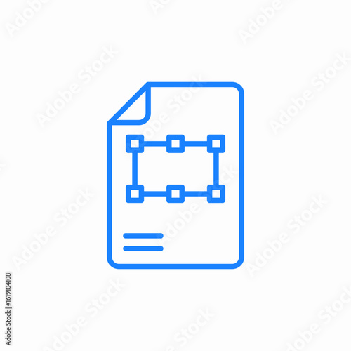 diagram on paper icon sign vector